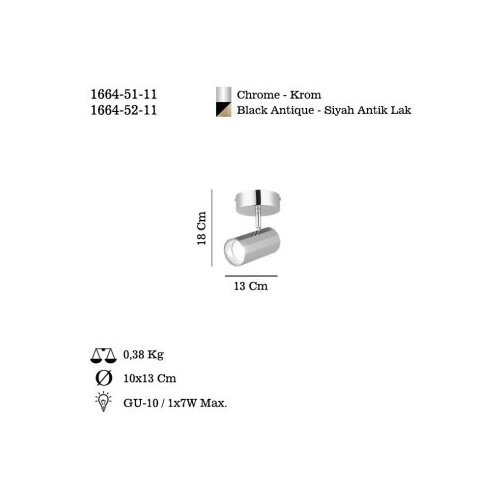 Opviq Luster Oktano-51-11, O6, 12cm, IP20 Srebrna Slike