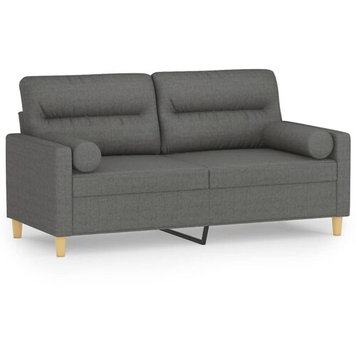 Maison Chic kavč - Sofa - Kanape dvosed z blazinami temno siv 140 cm blago, (21727820) Cene