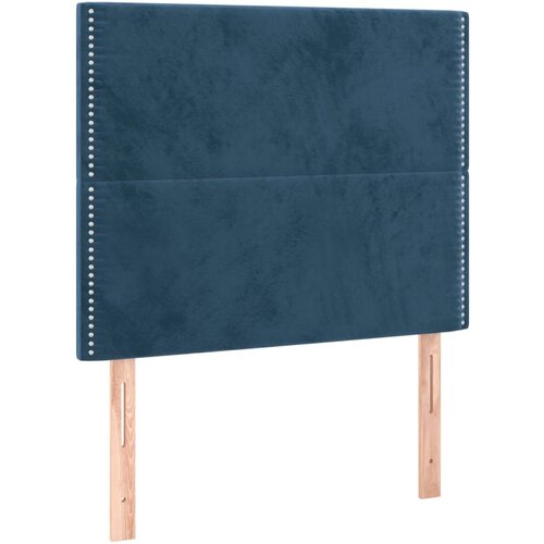 Maison Chic Posteljno vzglavje - Vzglavna omarica 2 kosa temno modro 100x5x78/88 cm žamet, (22078032) Slike