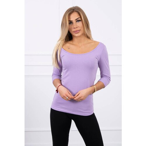Kesi Purple blouse with round neckline Slike