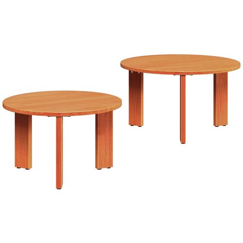 vidaXL Klubska miza 2 pcs Voščeno rjava 47.5 x 47.5 x 27 cm, (5000073357) Cene