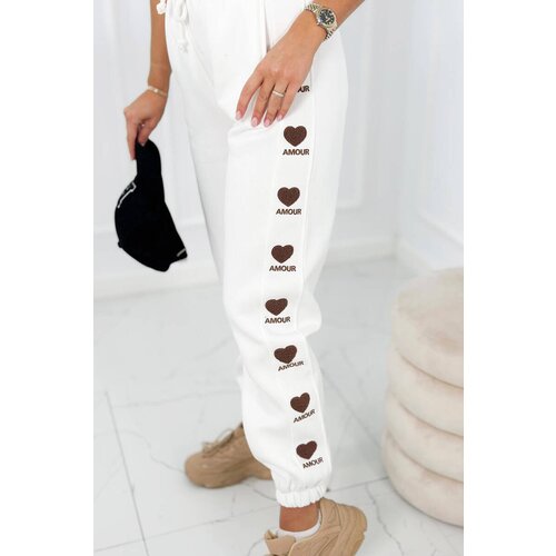 Kesi Cotton pants Amour ecru Slike