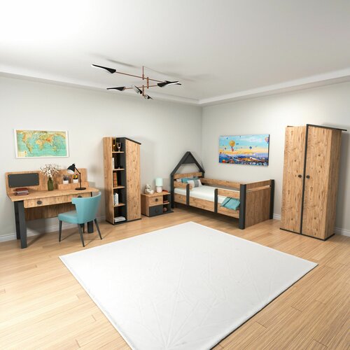 HANAH HOME valerin group 7 atlantic pineanthracite young room set Slike