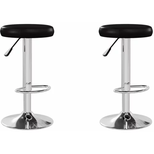 Barski stolčki 2 kosa črno umetno usnje, (20817401)