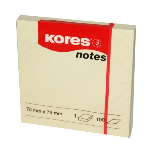 Kores SAMOLJEPLJIVI LISTIĆI ŽUTI 75X75MM 100L Slike