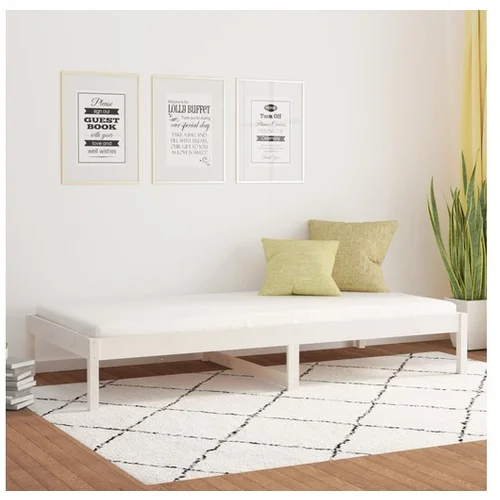 Den Dnevna postelja bela 90x190 cm 3FT trdna borovina