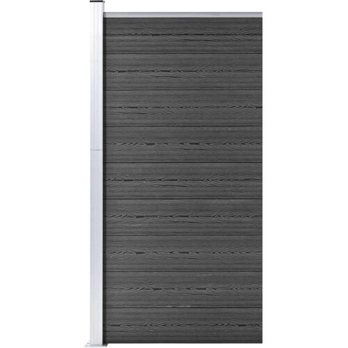  Panel za ogradu WPC 95 x 186 cm crni Slike