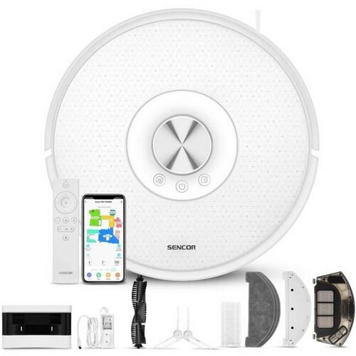  Sencor- Robotski usisivač sa mopom 2u1 50W/5000 mAh Wi-Fi bela + daljinski upravljač Cene