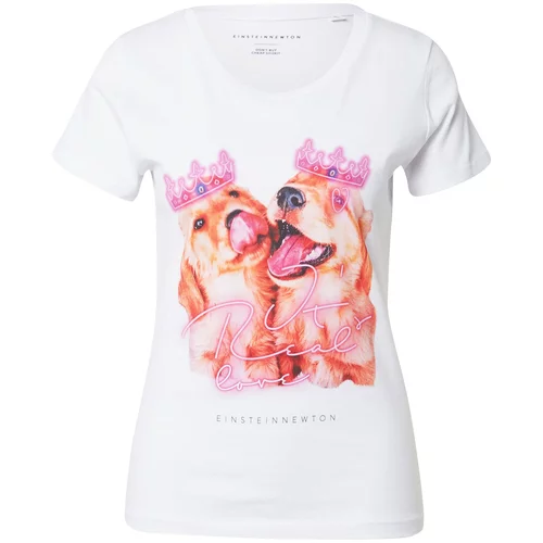 EINSTEIN & NEWTON Majica 'Royal Puppies' rjava / roza / črna / bela