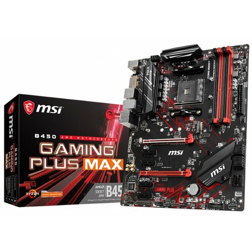 MSI B450 GAMING PLUS MAX, AMD B450, VGA by CPU, 2xPCI-Ex16, 4xDDR4, M.2, DVI/HDMI/USB3.2(Gen2), ATX (Socket AM4) matična ploča Cene