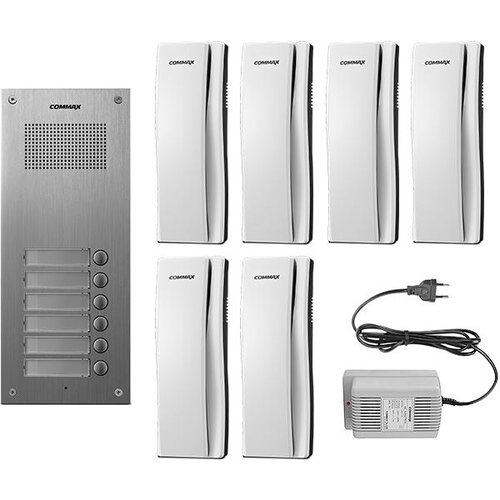 Commax DR-6UM / DP-SS / RF-1A-komplet dom. telefoni za 6 uporabnikov, sistem 4 + n Cene