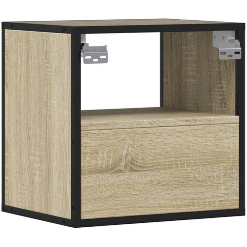  Zidni noćni ormarići 2 kom sonoma hrast 40x31x39,5 cm Smeđa Slike
