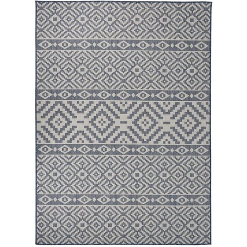 Furnova Zunanja preproga ploščato tkanje 200x280 cm modre črte, (21930845) Cene