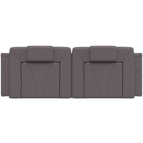 VidaXL Jastuk za uzglavlje sivi 120 cm od umjetne kože Slike