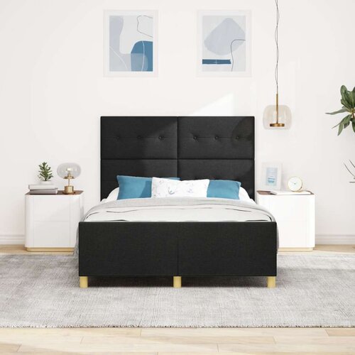  Krevetna Okvir Crna 160x200 cm Tkanina Slike