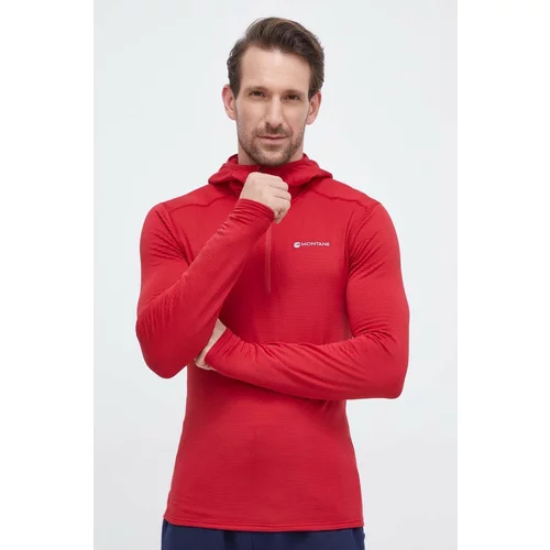 Montane Športni pulover Protium Lite rdeča barva, s kapuco