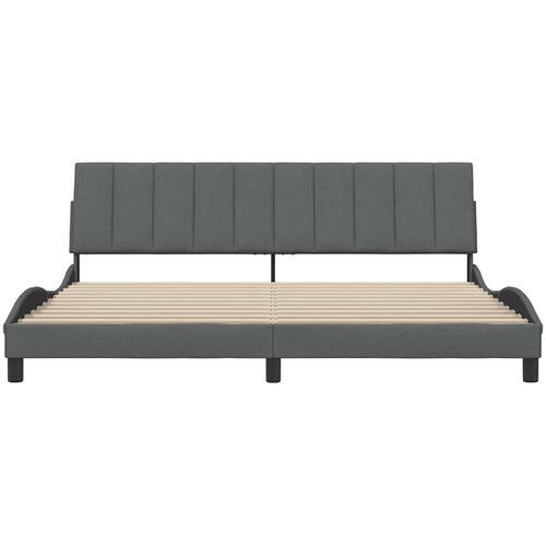  Okvir za krevet bez madraca Hanko tamnosivi 200x200 cm od tkanine Slike