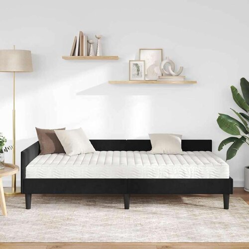  Kutni krevetni okvir s madracem Ostalo 2 pcs Crna Bar&amp;scaron;un Slike