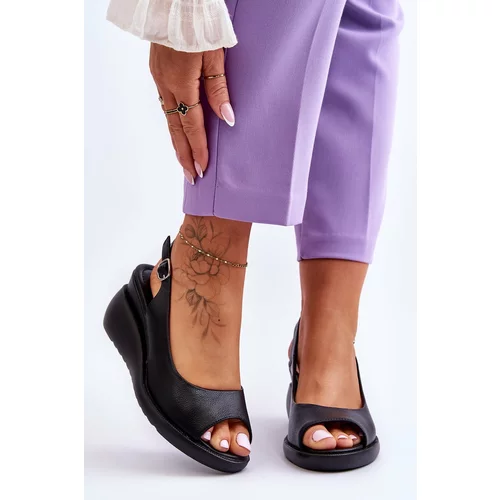 Kesi Women's gusset sandals Sergio Leone SK853 Black