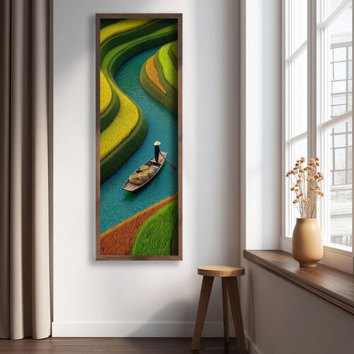 WALLXPERT LAC044-150 Multicolor Decorative Framed MDF Painting Cene