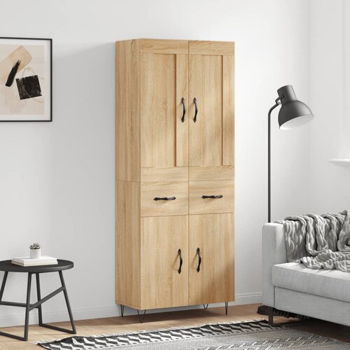vidaXL Visoka komoda hrasta sonome 69 5x34x180cm od konstruiranog drva Cijene