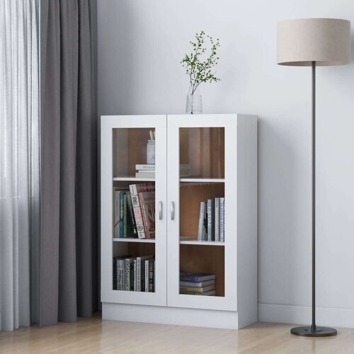  Vitrina bijela 82 5 x 30 5 x 115 cm od iverice Slike
