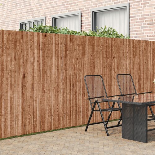 VidaXL ograjni panel Rjav Les 400 x 180 cm Vzdržljiv Ograja za vrt Slike