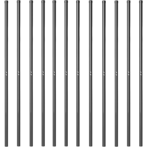  Ograde 12 pcs Siva 130 cm Čelik s pra&amp;scaron;kastim premazom Slike