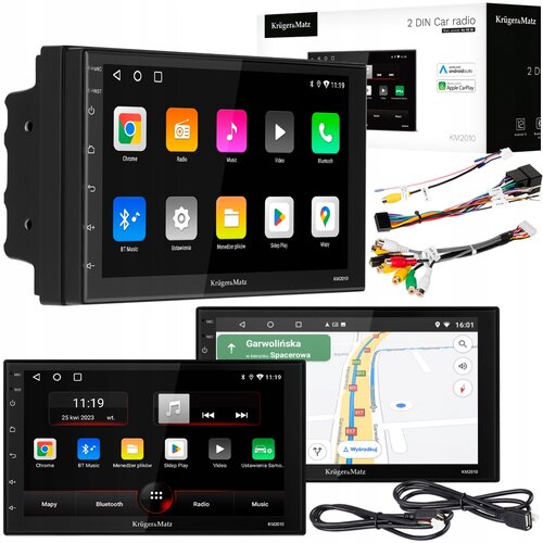  12V 2DIN LCD FM auto radio 4x45W 2x USB Bluetooth GPS ANDROID 12 WIFI Slike