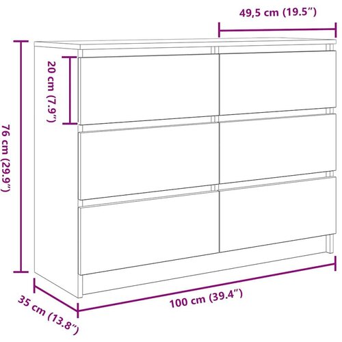 VidaXL Komoda beton siva 100x35x76 cm konstruirano drvo Slike