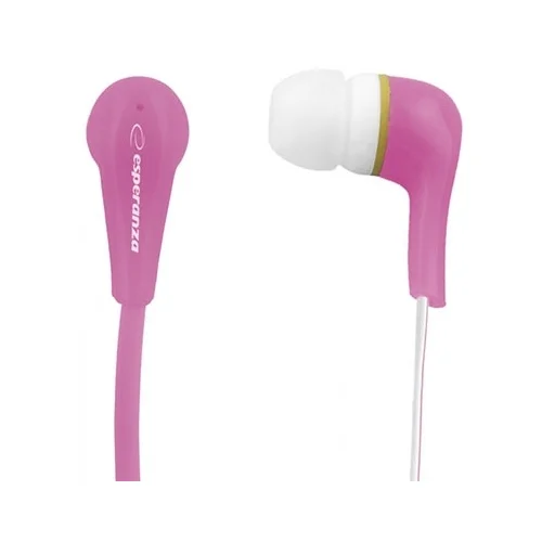 Esperanza slušalice LOLLIPOP In-Ear, Noise dampening + Amplified BASS, pink, EH146P