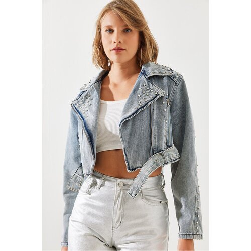 Bianco Lucci Women's Oversize Denim Jacket 2389 Slike