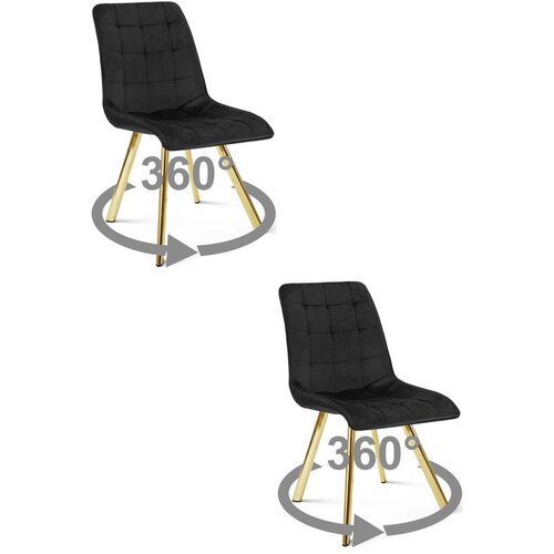  Okretna stolica CIEZA 360, crni bar&scaron;un, zlatne metalne noge, set 2 kom Cijene