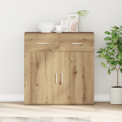VidaXL Strani &amp;scaron;al artisan hrast 79 x 38 x 80 cm Konstruiran les Slike