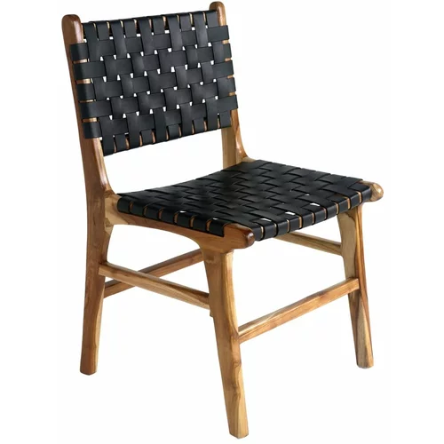 House Nordic Črni/rjavi jedilni stoli v kompletu 2 ks iz masivnega tika Perugia –