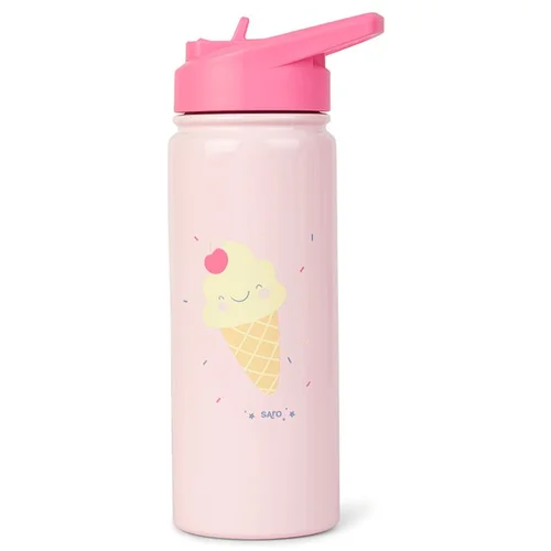 Saro Baby Thermos Bottle with Straw termosica sa slamkom Pink 500 ml