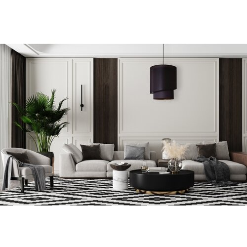  Duolla - Visilica na sajli PARIS 1xE27/15W/230V prečnik 40 cm crna/zlatna Slike