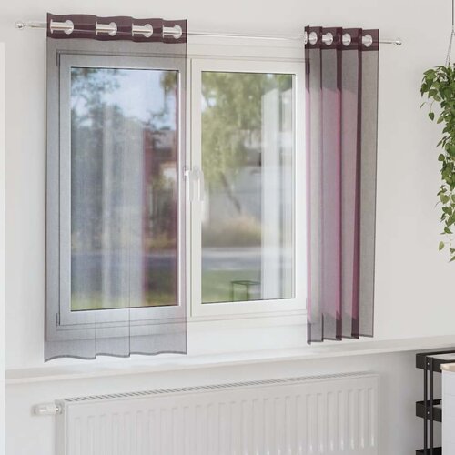 Voile zavjese s u&scaron;icama 2 kom ljubičaste 140x175 cm Cene