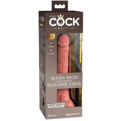 King Cock Elite 7- pripenjalni, realistični dildo (18 cm) - naravni Slike