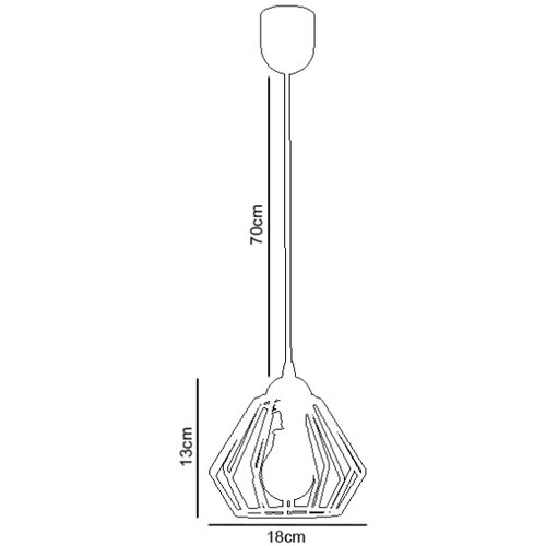  Luster na sajli CEED 1xE27/60W/230V bela Slike