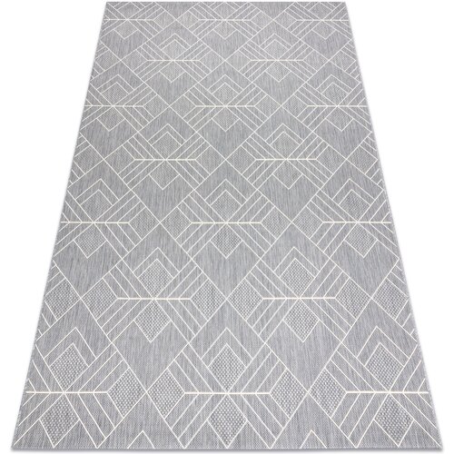 RugsX Preproge Preproga v videzu sisala FLAT 48731637 Kvadrati, 120x170 cm Siva Cene