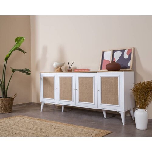 Hanah home konzola Mount, 80x180x41 cm, Bela-hrast Cene