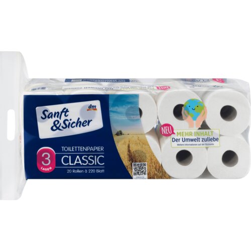Sanft&Sicher CLASSIC, 3-slojni toalet papir, 20x220 listova 20 kom Slike