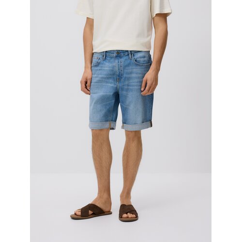 Reserved Slim fit kratke hlače od trapera - plavo Cene
