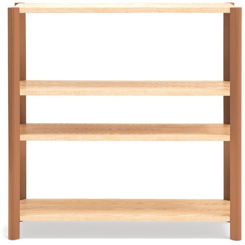 Teulat Ciglasti/u svijetloj prirodnoj boji regal u dekoru hrasta 126x128x43 cm Bona &ndash; Cijene
