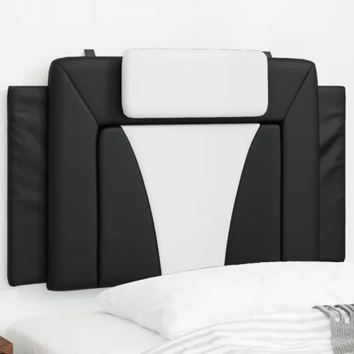 Jastuk za uzglavlje crno-bijeli 90 cm od umjetne kože