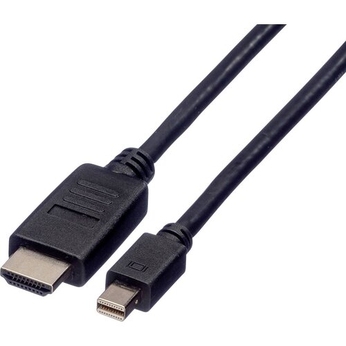 Roline Mini-DisplayPort / HDMI adapterski kabel mini DisplayPort vtič\, HDMI-A vtič 2.00 m črna 11.04.5791 za&scaron;čiten DisplayPort kabel, (20415536) Cene