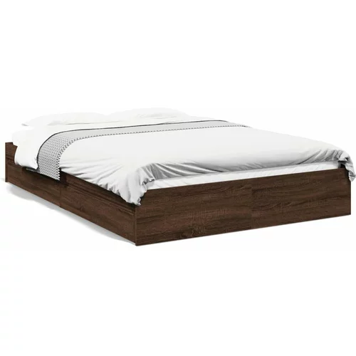  Okvir za krevet s ladicama boja hrasta 150x200 cm drveni
