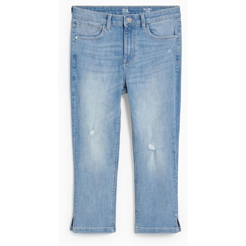 CA ženske farmerke, capri, 3/4, srednji struk, skinny fit, svetloplave Slike