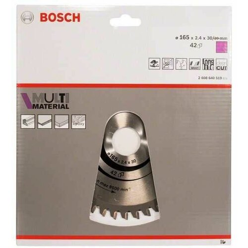 Bosch list kružne testere multi material 165 x 30 x 2/4 mm; 42 2608640519/ 165 x 30 x 2/4 mm; 42 Slike